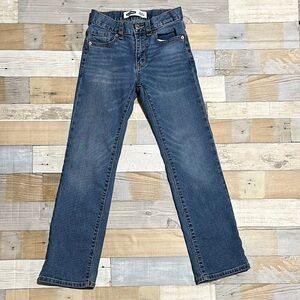 Classic Blue Straight Leg Slim Fit Denim Jeans for Boys